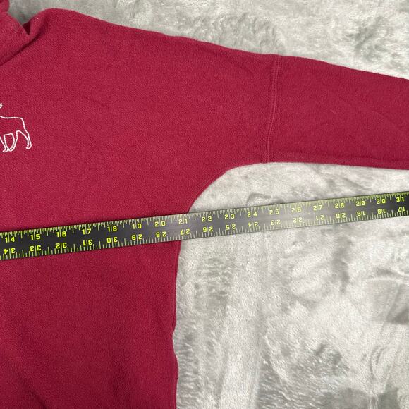 Abercrombie & fitch red Half Button Pullover Hoodie Women's Size S - Picture 5 of 6